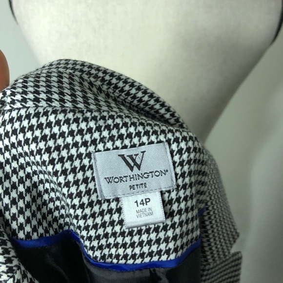 [SOLD] Worthington Houndstooth One Button Blazer - Picture 6 of 6